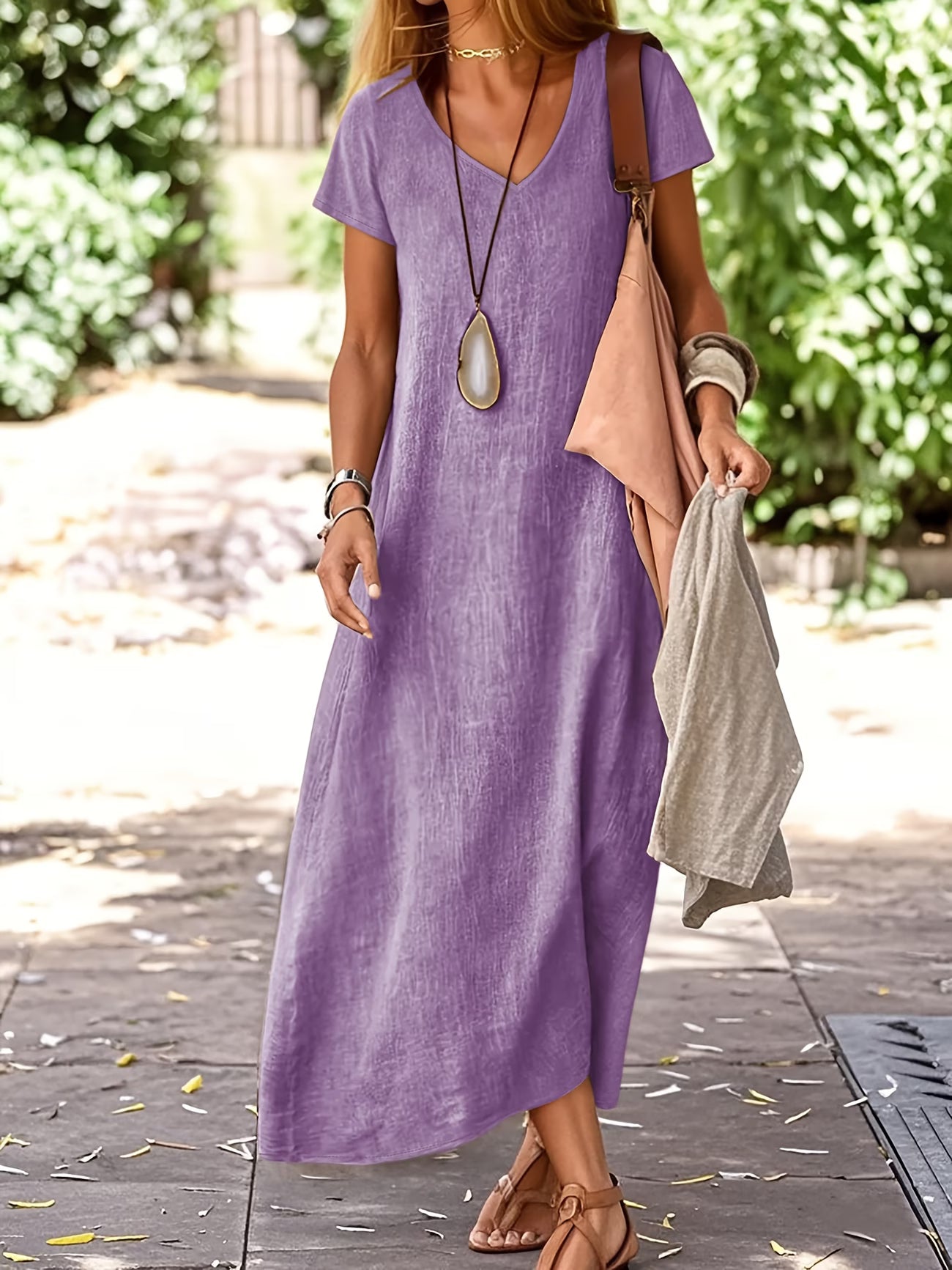 Casual Purple Long Dress