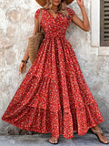 Casual Red Long Dress