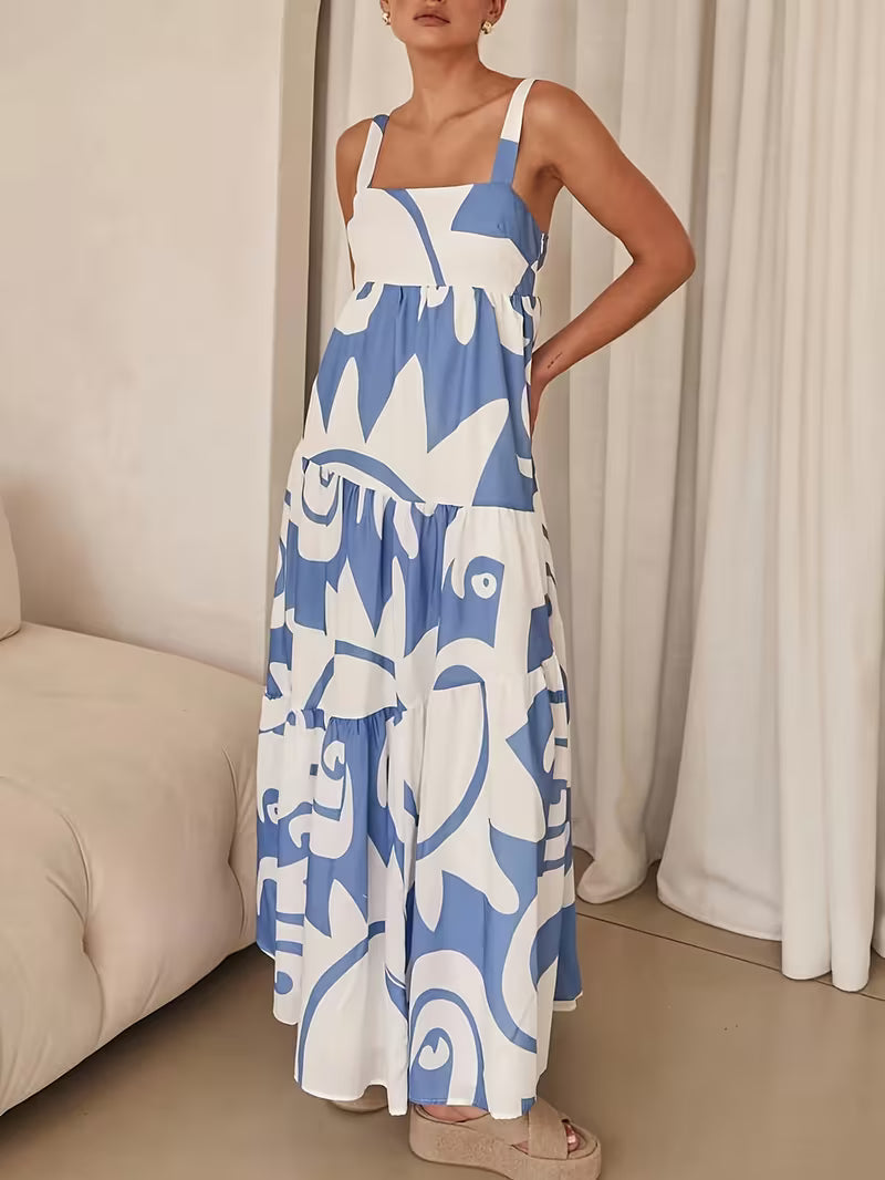 Print Halter Beach Dress
